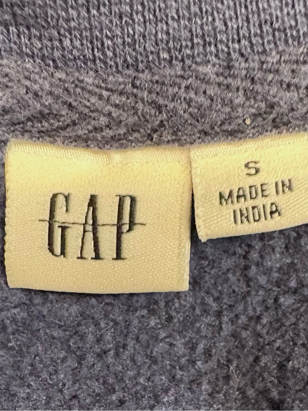 GAP Logo Crewneck Sweatshirt, Navy Blue, Gray & White, Women’s Small - Picture 6 of 7